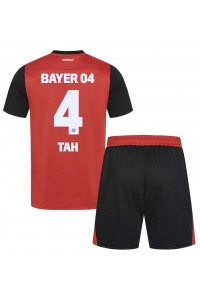 Fotbalové Dres Bayer Leverkusen Jonathan Tah #4 Dětské Domácí Oblečení 2024-25 Krátký Rukáv (+ trenýrky)